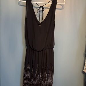Reitmans Black Backless Dress with Silver Accents